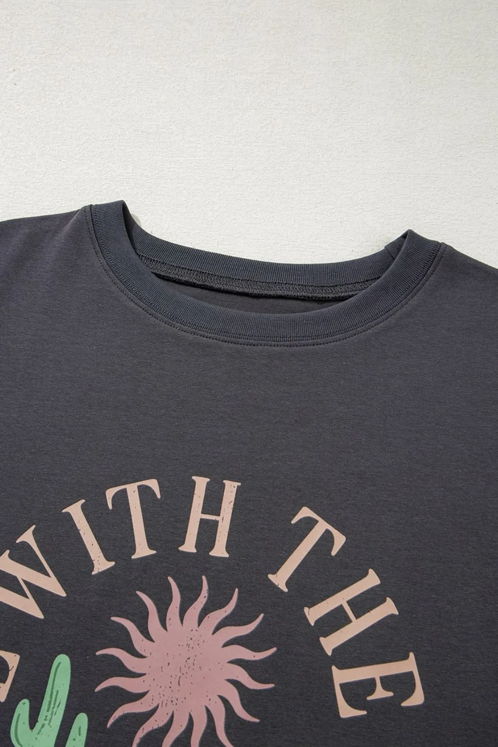 RISE WITH THE SUN Graphic Round Neck Short Sleeve T-Shirt, image 6