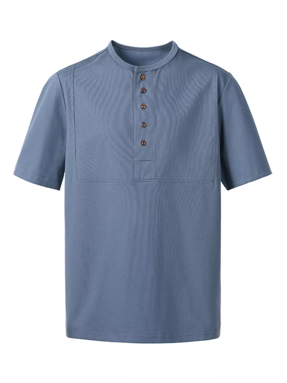 Men's Plus Size Button Detail Short Sleeve T-Shirt, image 4