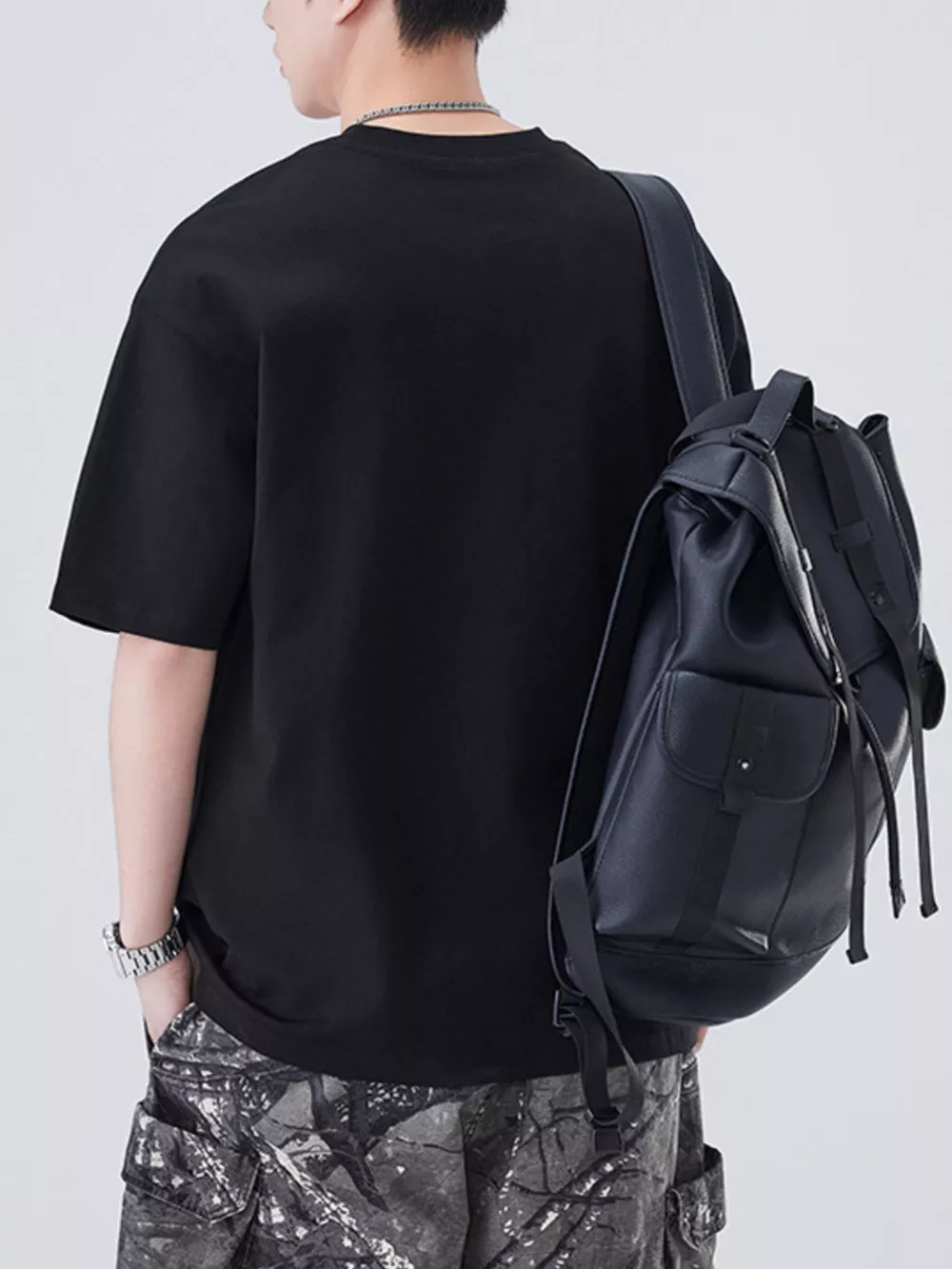 Men's Plus Size Round Neck Short Sleeve T-Shirt, image 7