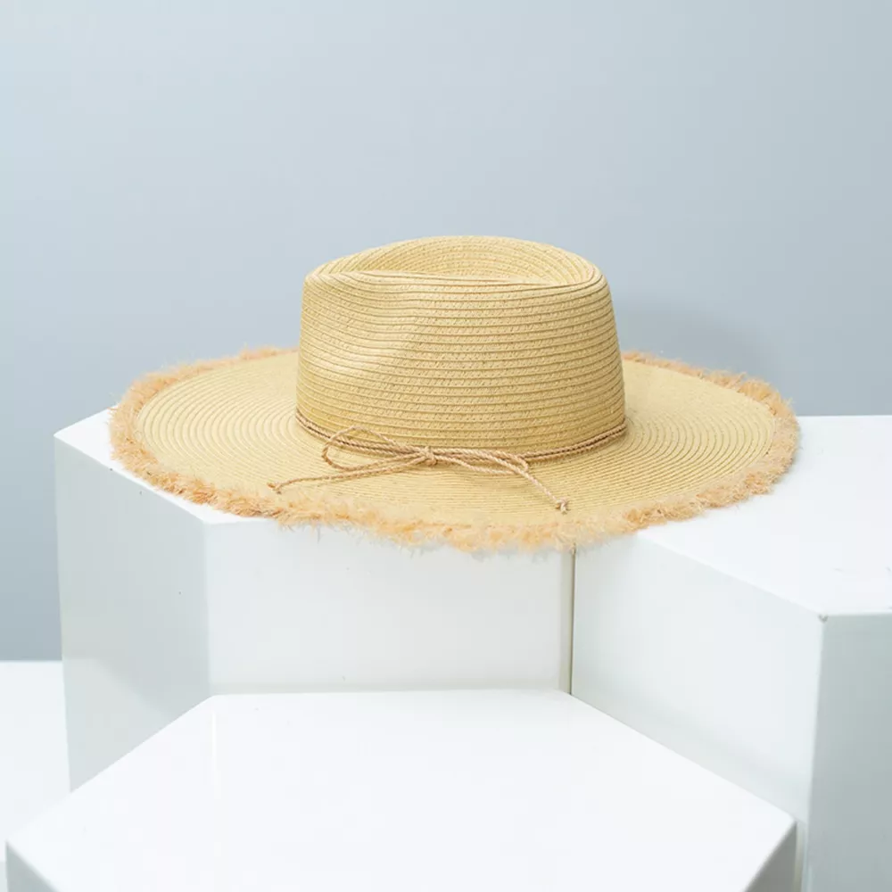 Frayed Brim Straw Hat, image 4