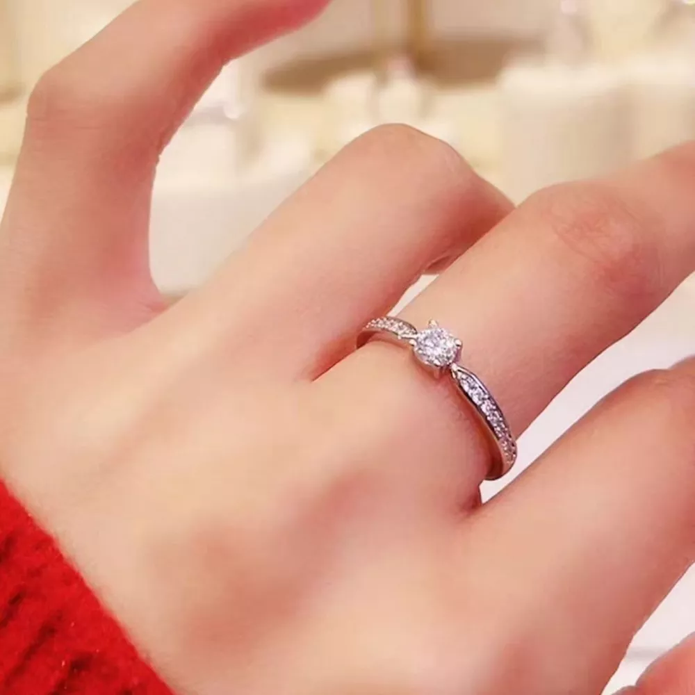 925 Sterling Silver Moissanite Ring, image 3