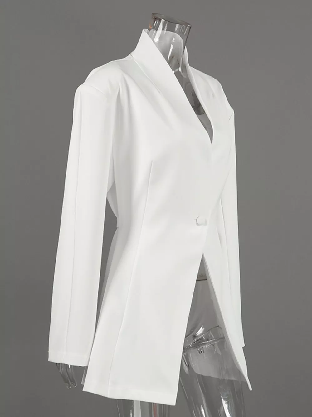One Button Long Sleeve Blazer, image 6
