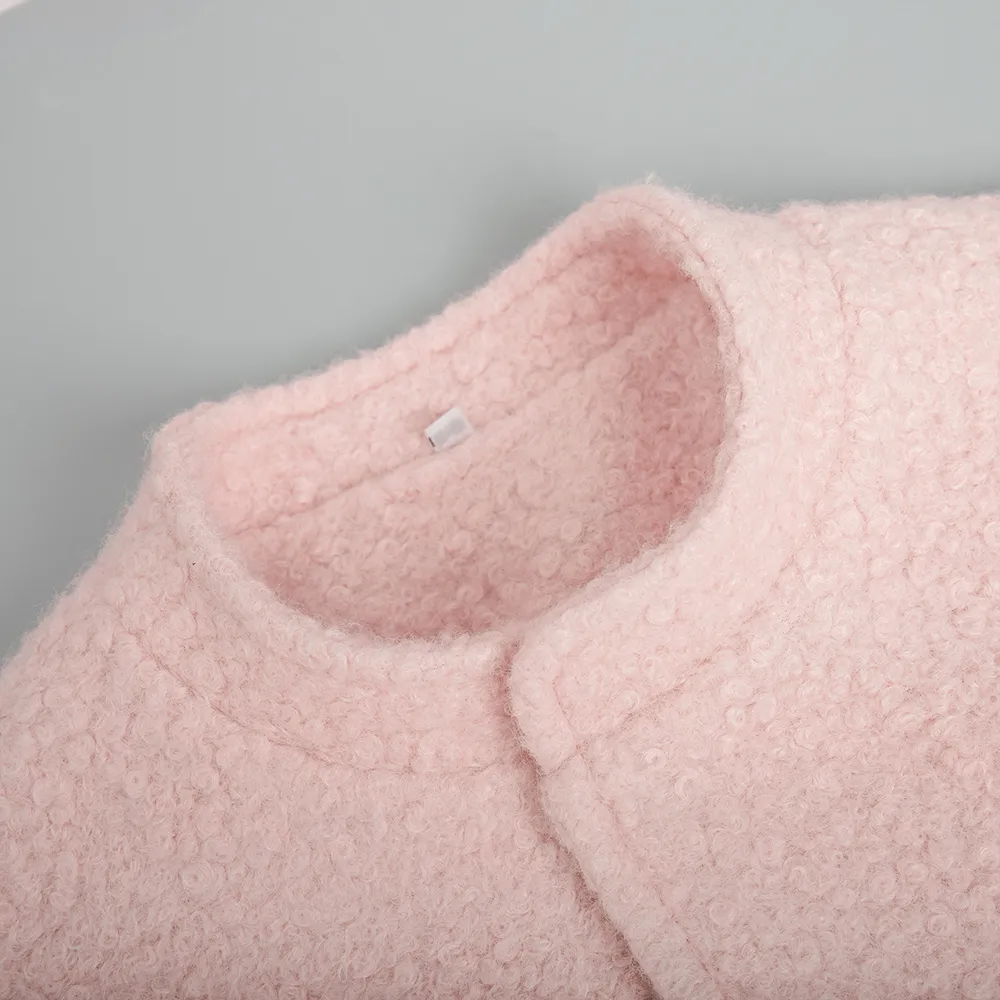 Plush Mock Neck Snap Down Jacket with Pockets, image 4