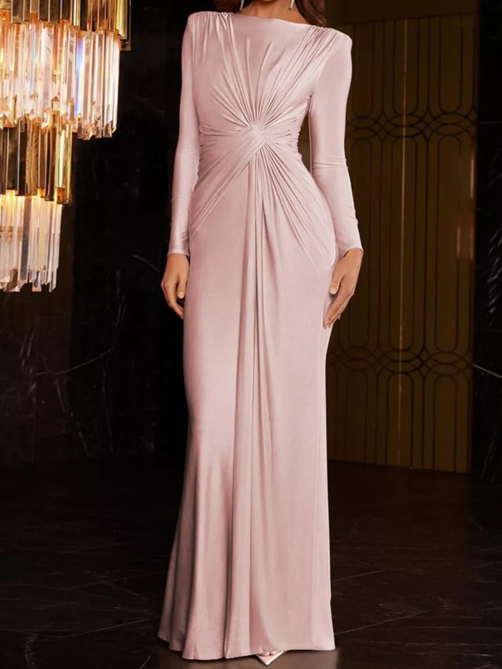Twisted Long Sleeve Maxi Dress, image 3