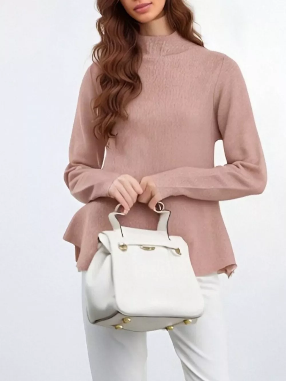 Mock Neck Long Sleeve Sweater, image 14