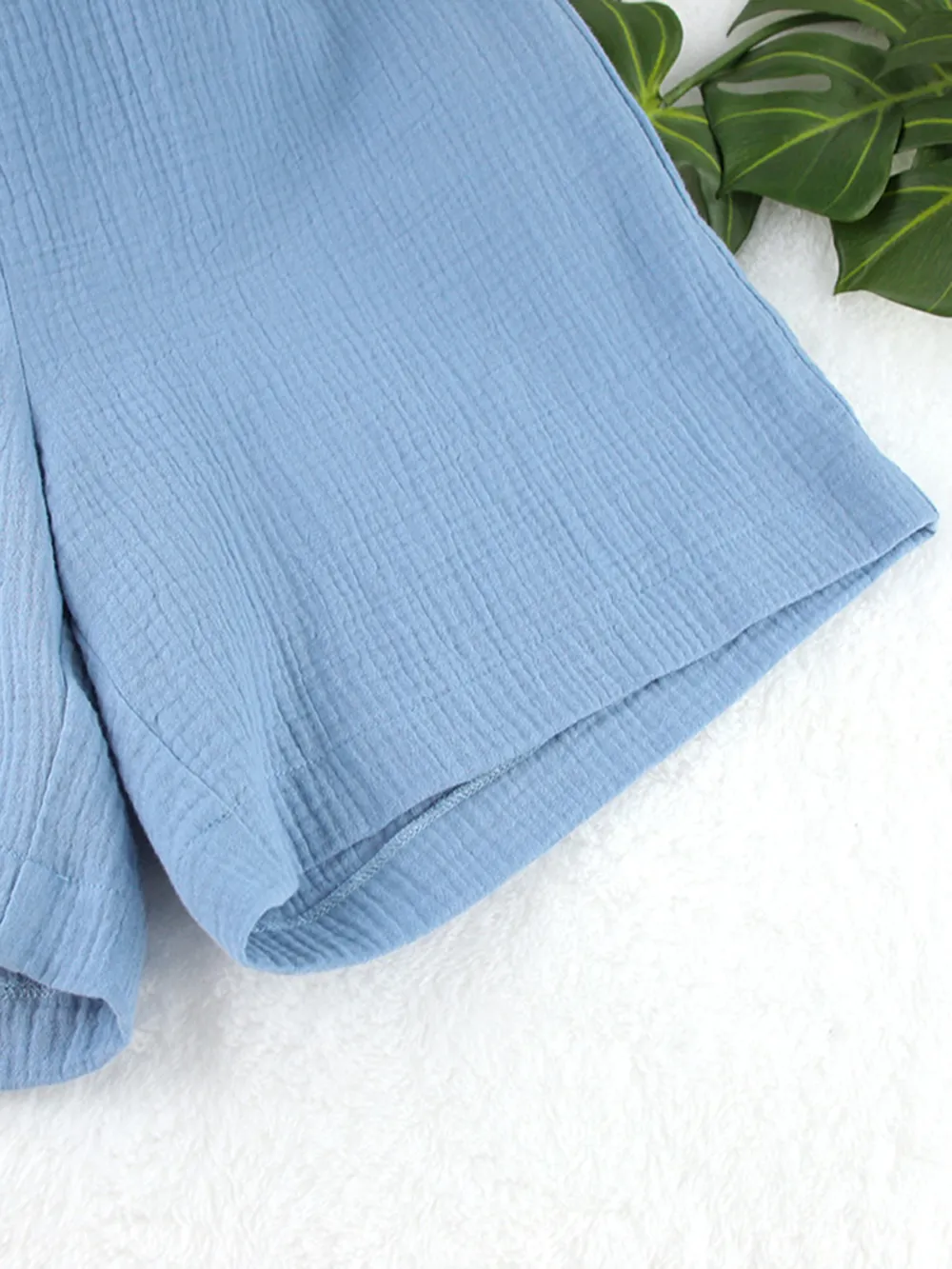 Textured Dropped Shoulder Cardigan and Shorts Set, image 5