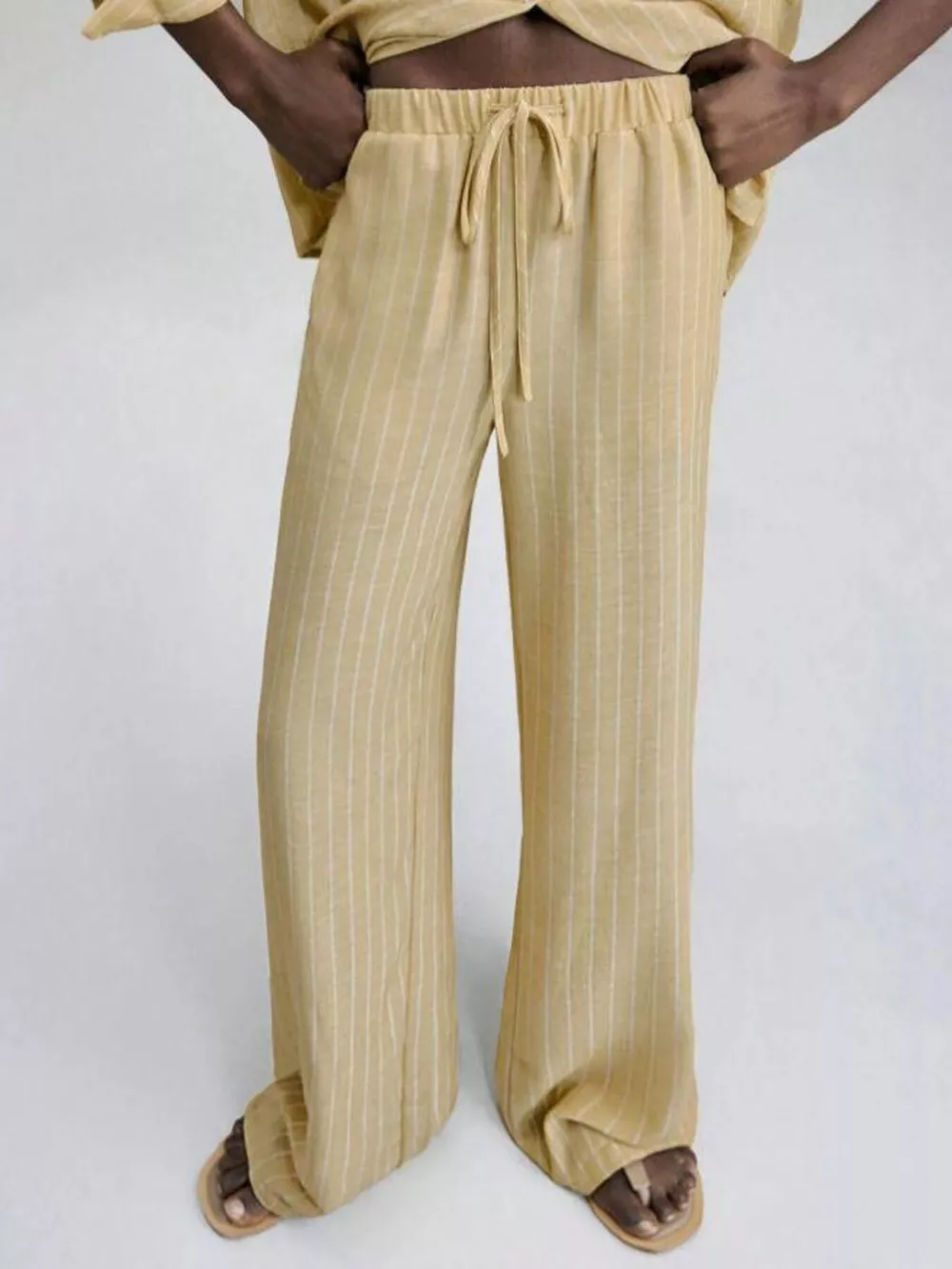 Striped Button Up Shirt and Pants Set, image 6