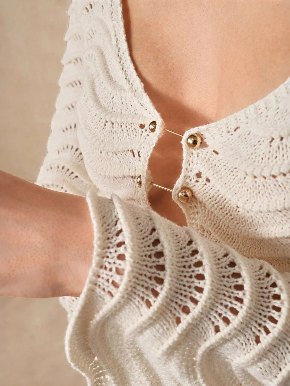 Wave Openwork Crochet Maxi Knit Dress, image 3