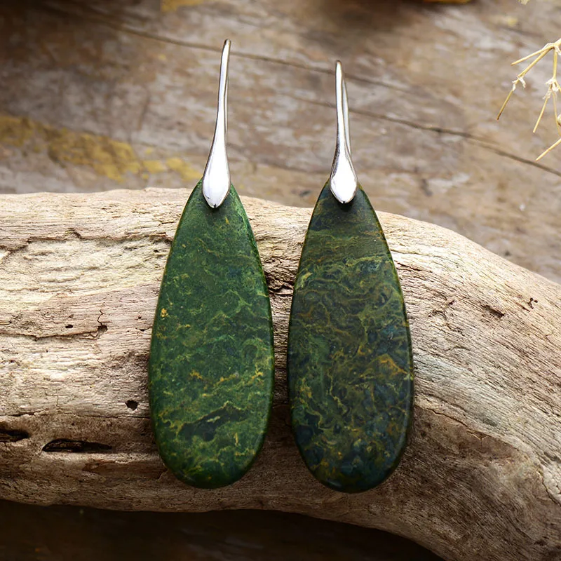 Natural Stone Waterdrop Shape Earrings, image 5