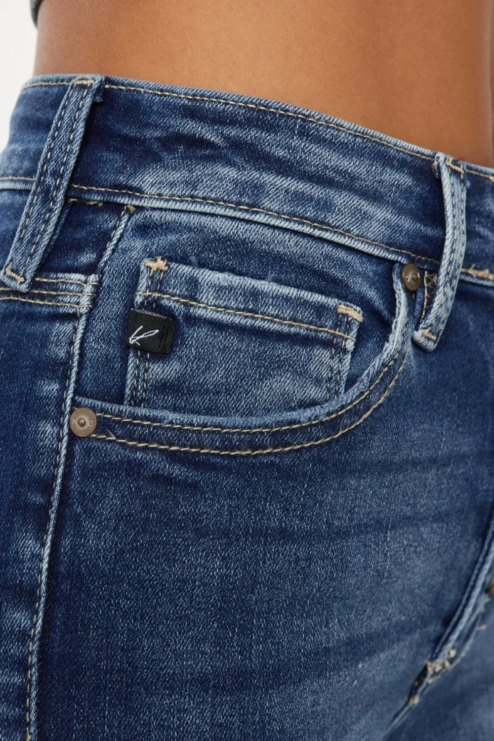 Full Size Cat's Whiskers Button Fly Denim Shorts, image 5