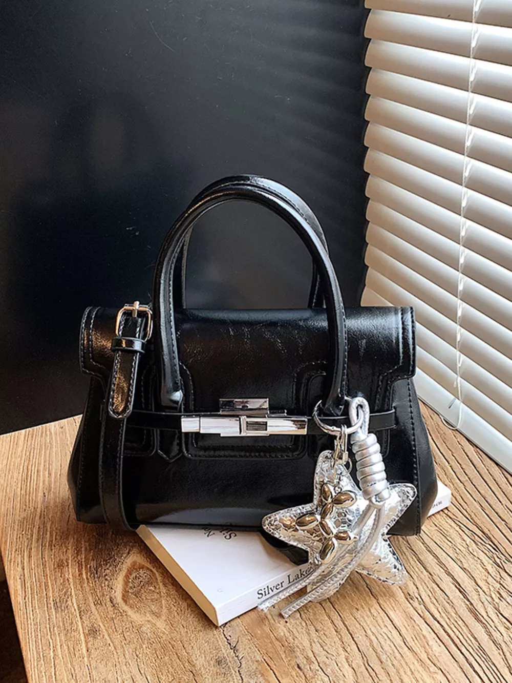 Leather Top Handle Crossbody Bag, image 2