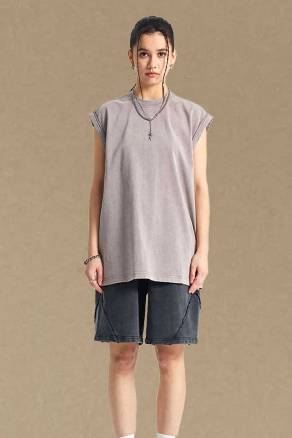 Men's Solid Color Round Neck Tank, image 5
