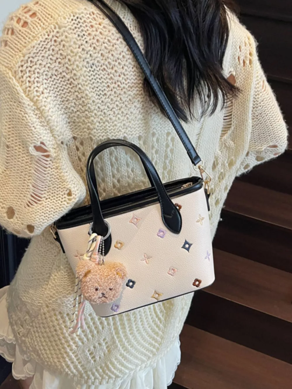 Embroidered Pattern Crossbody Bag, image 4