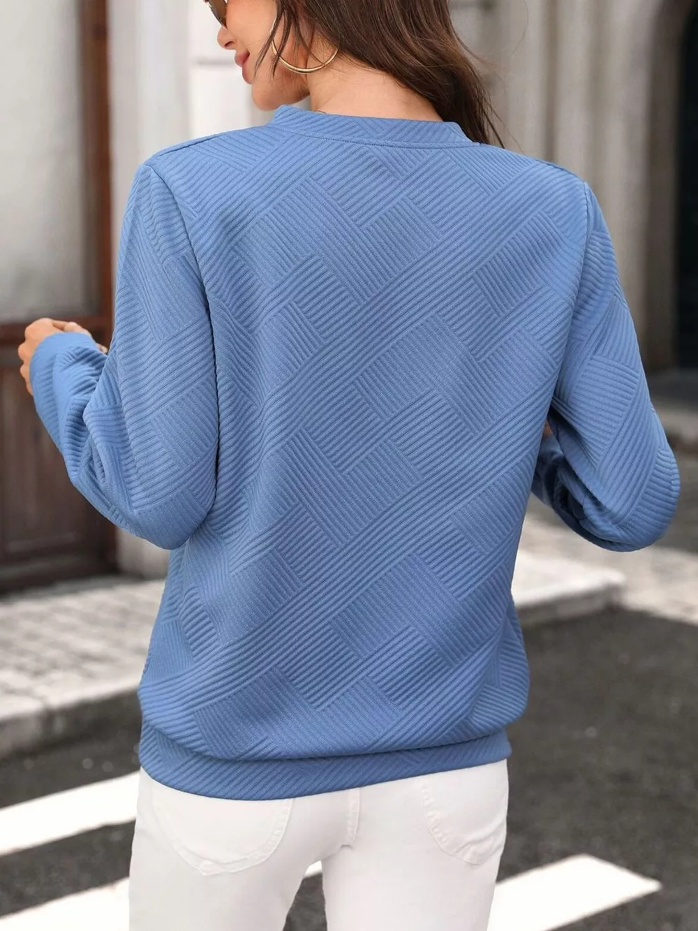 Textured Quarter-Zip Sweatshirt, image 7