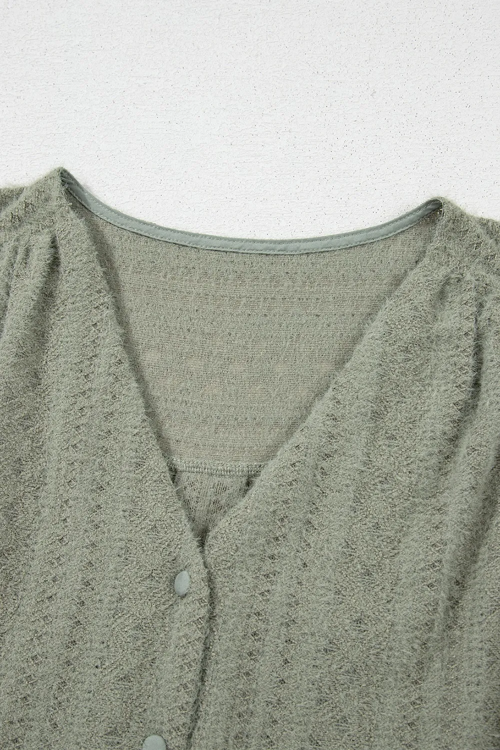 Flutter Sleeve Lace V Neck Shirt, image 5