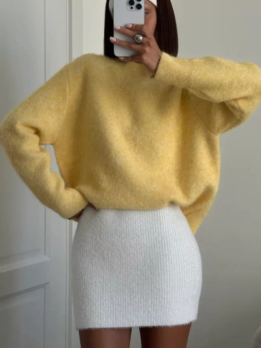 Round Neck Dropped Shoulder Sweater, image 4