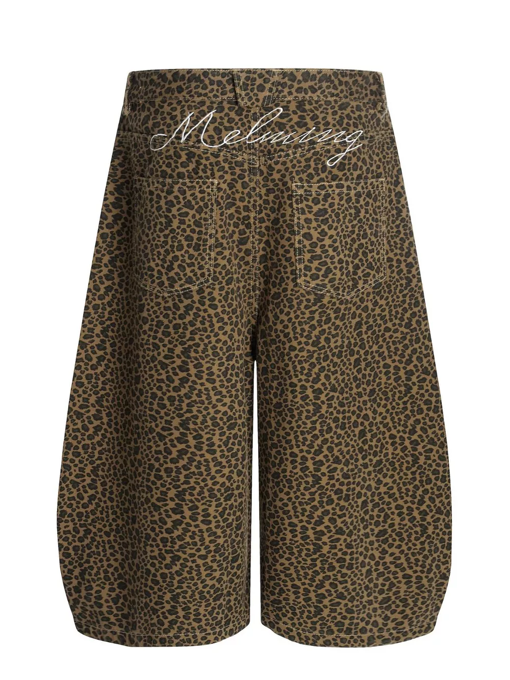 Men's Leopard Print Wide-Leg Capris, image 4