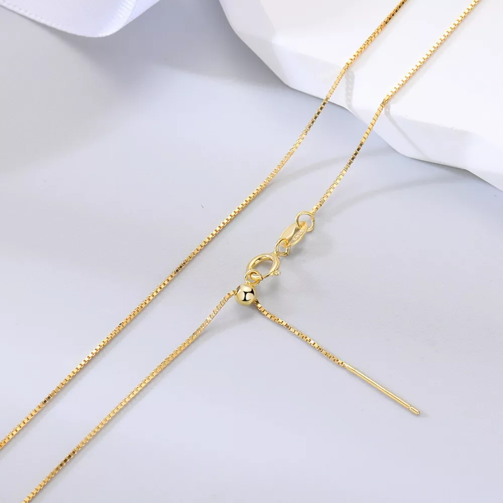 925 Sterling Silver Chain Adjustable Necklace, image 4