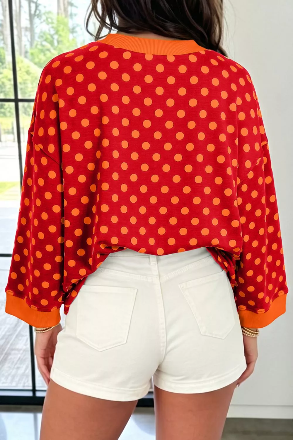 Polka Dot Oversized Sweatshirt, image 3