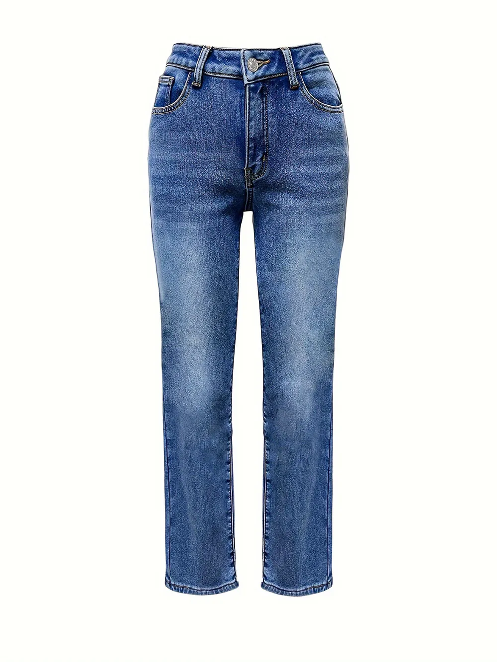 Straight Leg Jeans with Pockets, image 5