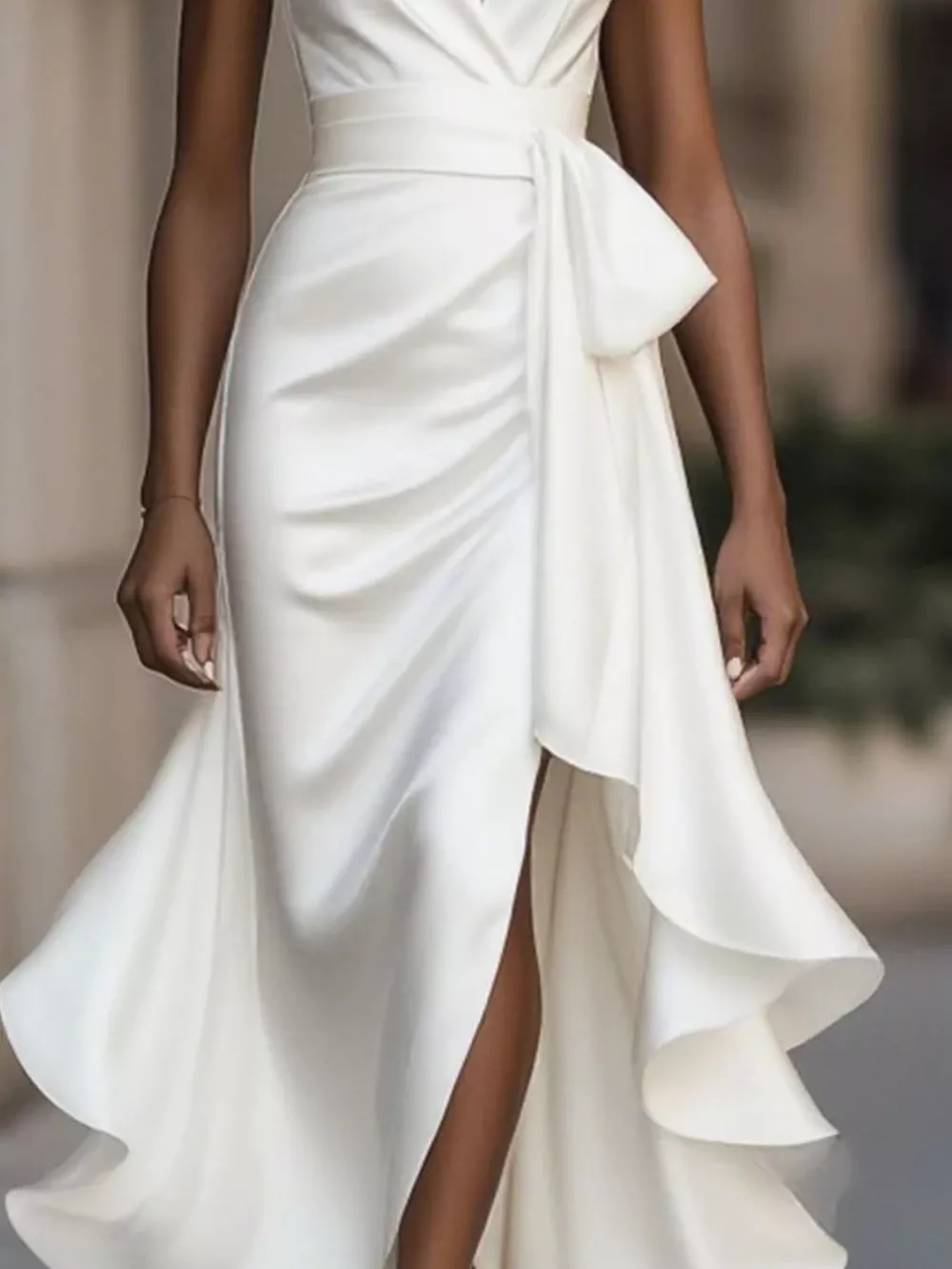 Ruffled Halter Neck Maxi Dress, image 3