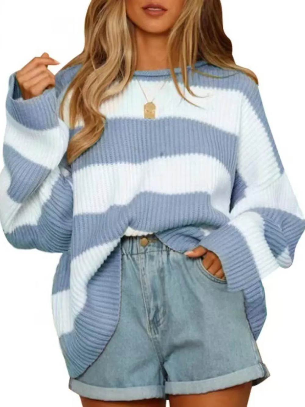 Round Neck Long Sleeve Sweater, image 4