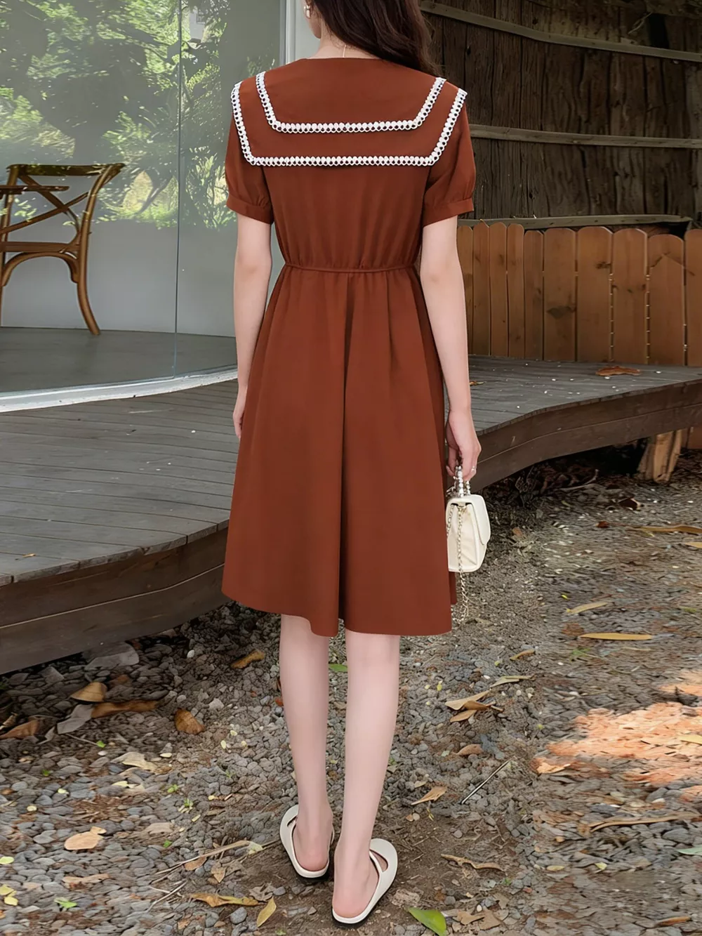 Sailor Collar Pleated Dress, image 5