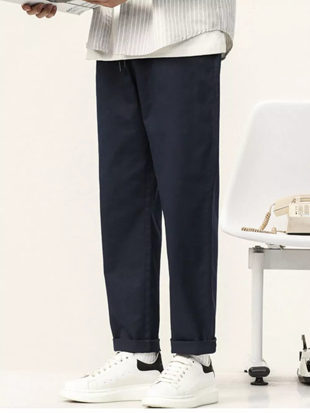 Men's Plus Size Casual Straight-Leg Pants, image 2