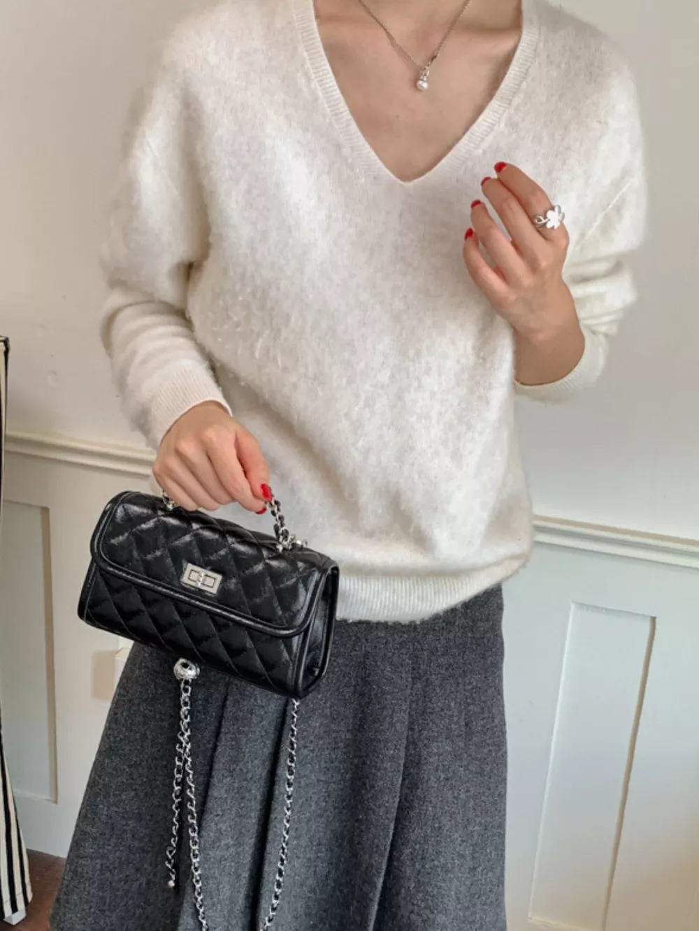 Quilted Flap Crossbody Bag, image 7