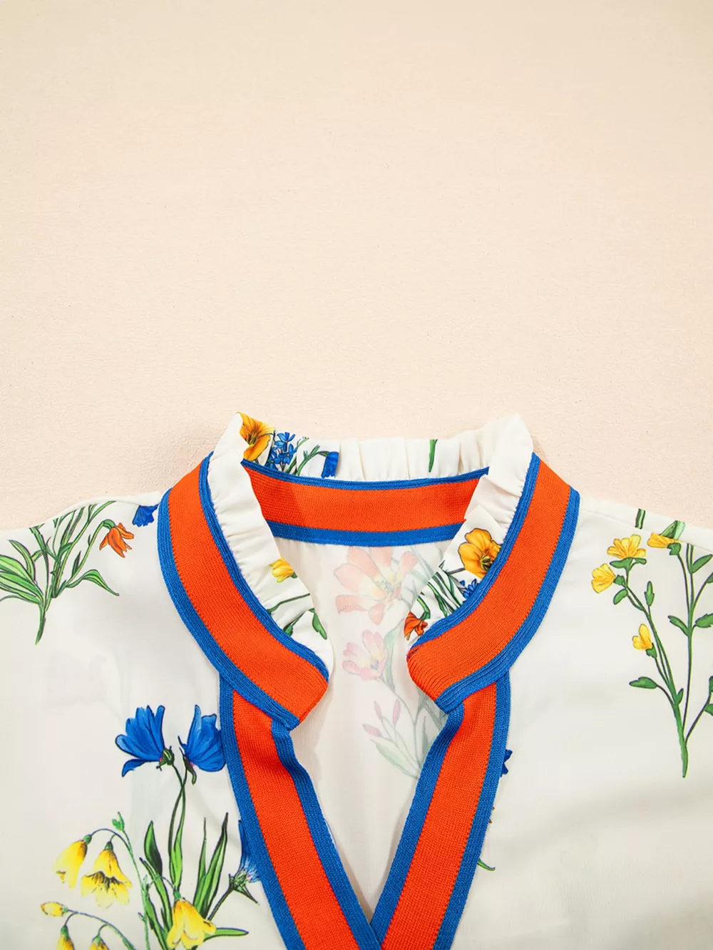 Floral Print Puff Sleeve Blouse, image 3