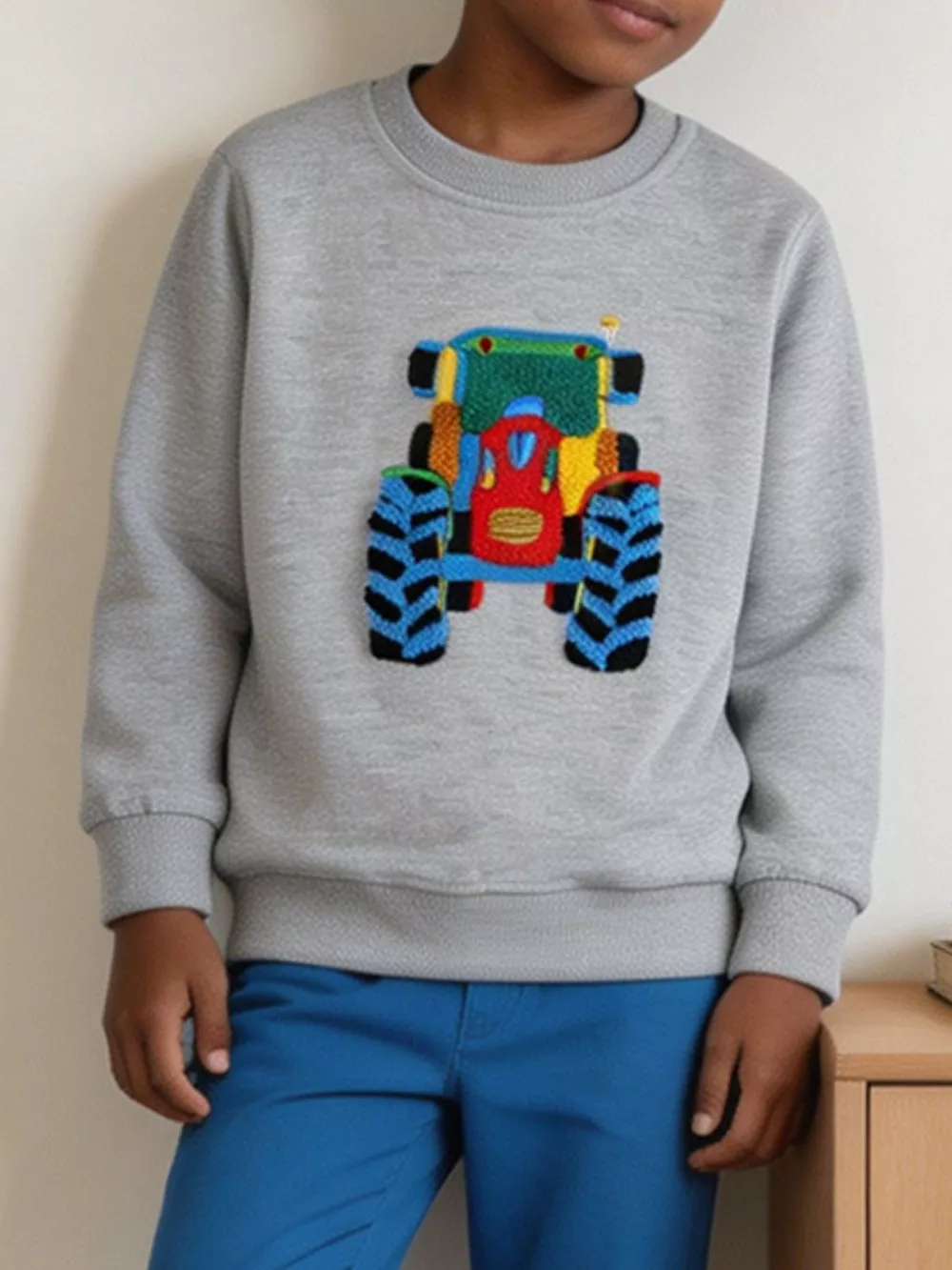 Children's Tractor Crew Neck Sweatshirt