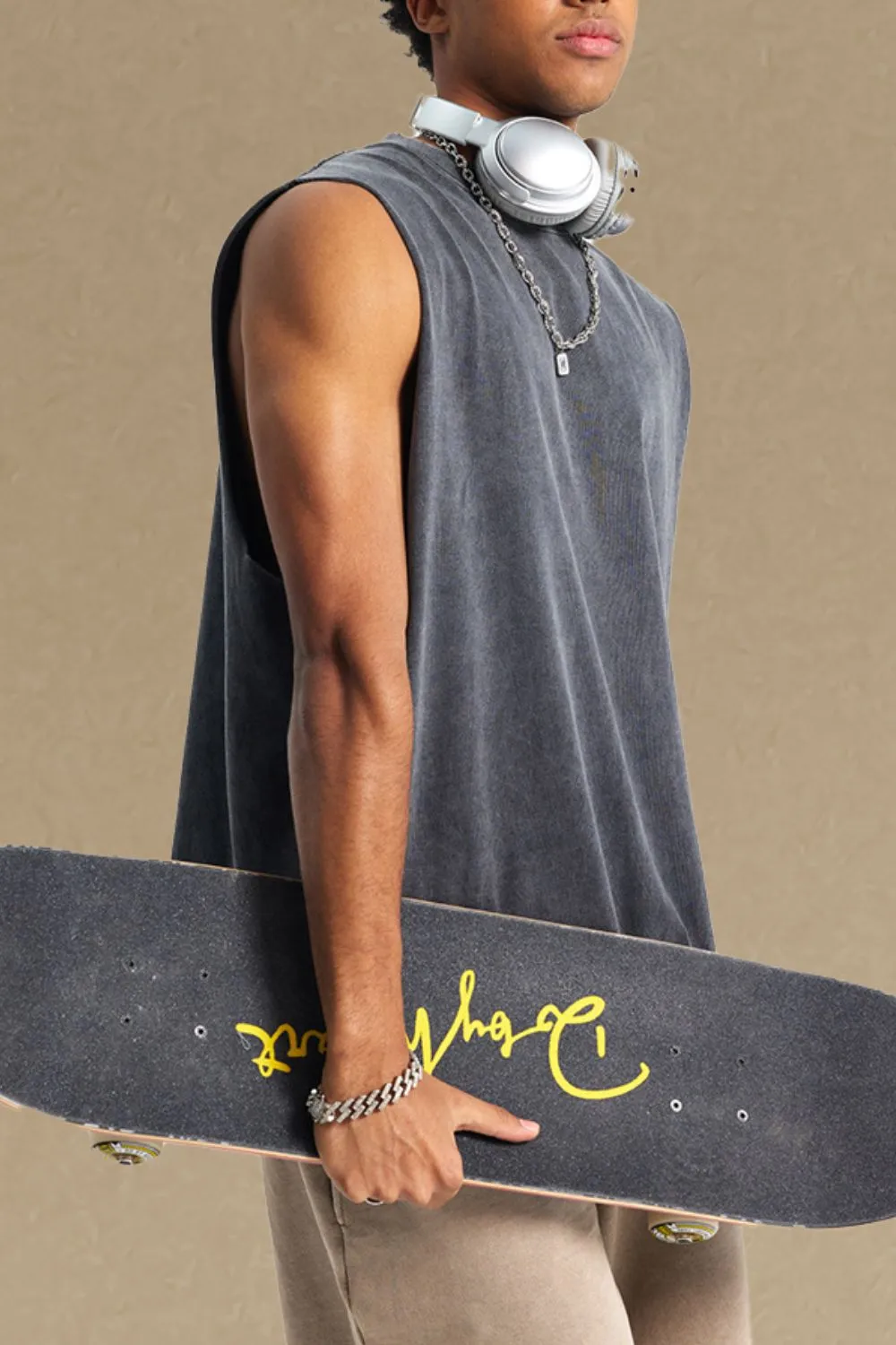 Men's Round Neck Tank, image 6