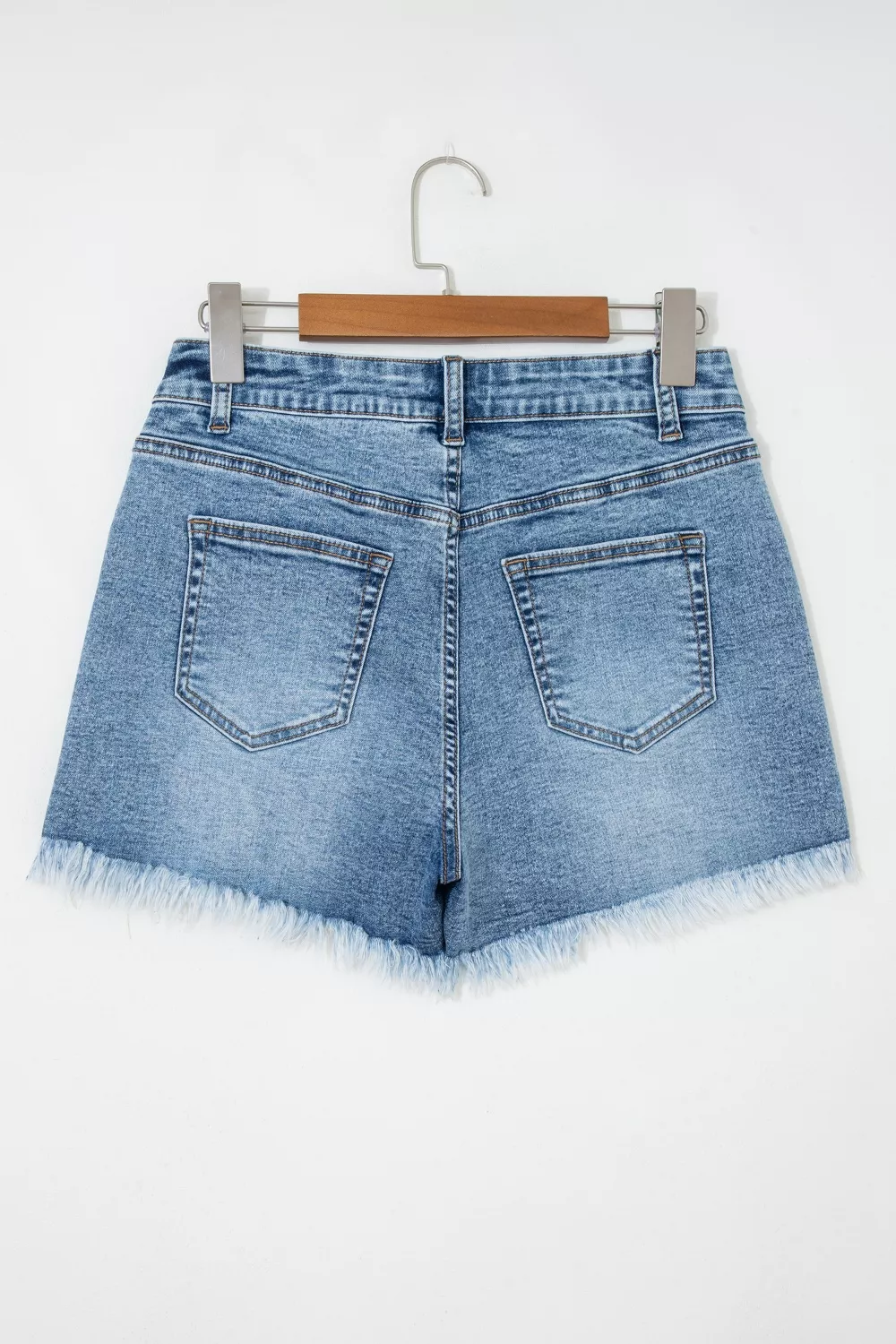 Western Embroidery Stud Denim Shorts, image 4