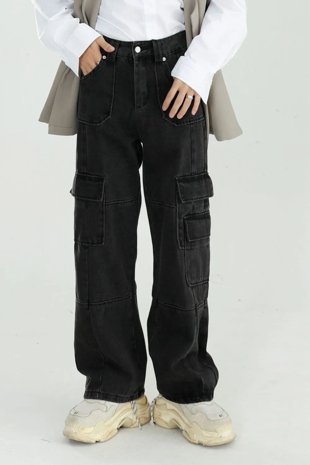 Baggy Jeans with Cargo Pockets, image 2