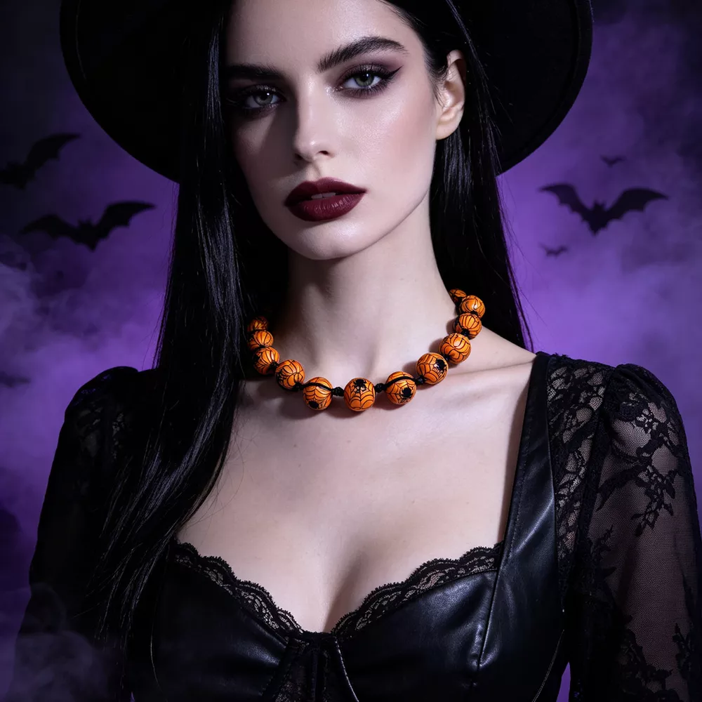 Halloween Beaded Choker Necklace, image 7