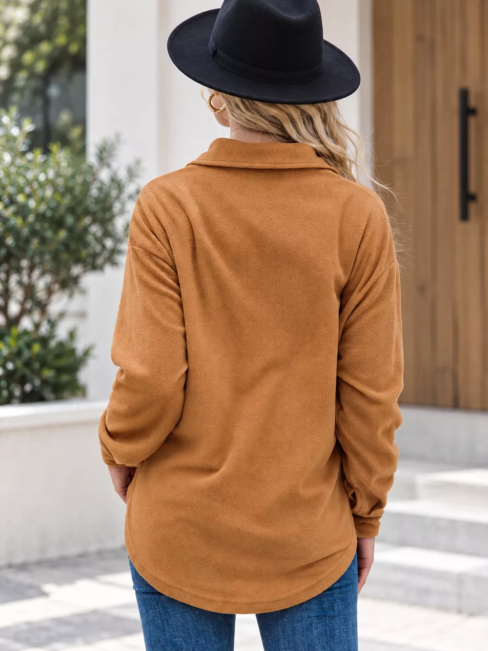 Button-Down Long Sleeve Shacket, image 3