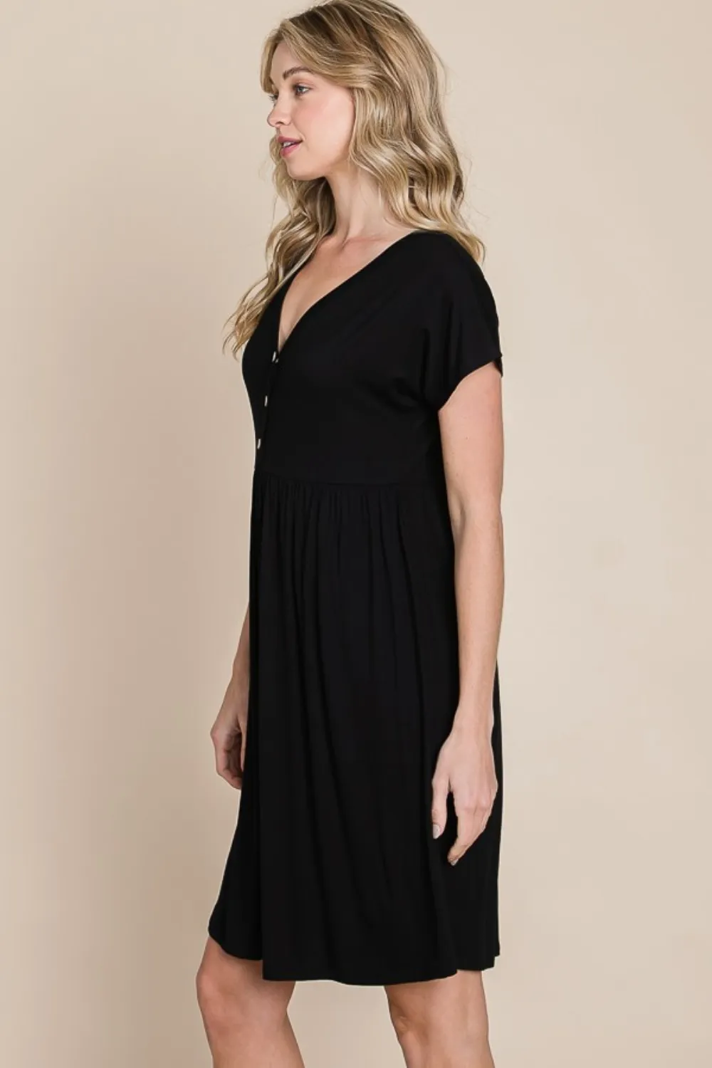 V-Neck Short Sleeve Dress, image 2