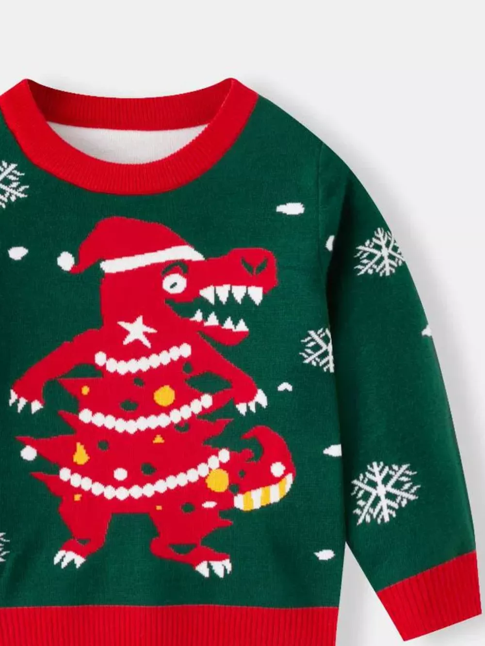 Children's Christmas Tree Round Neck Sweater, image 36