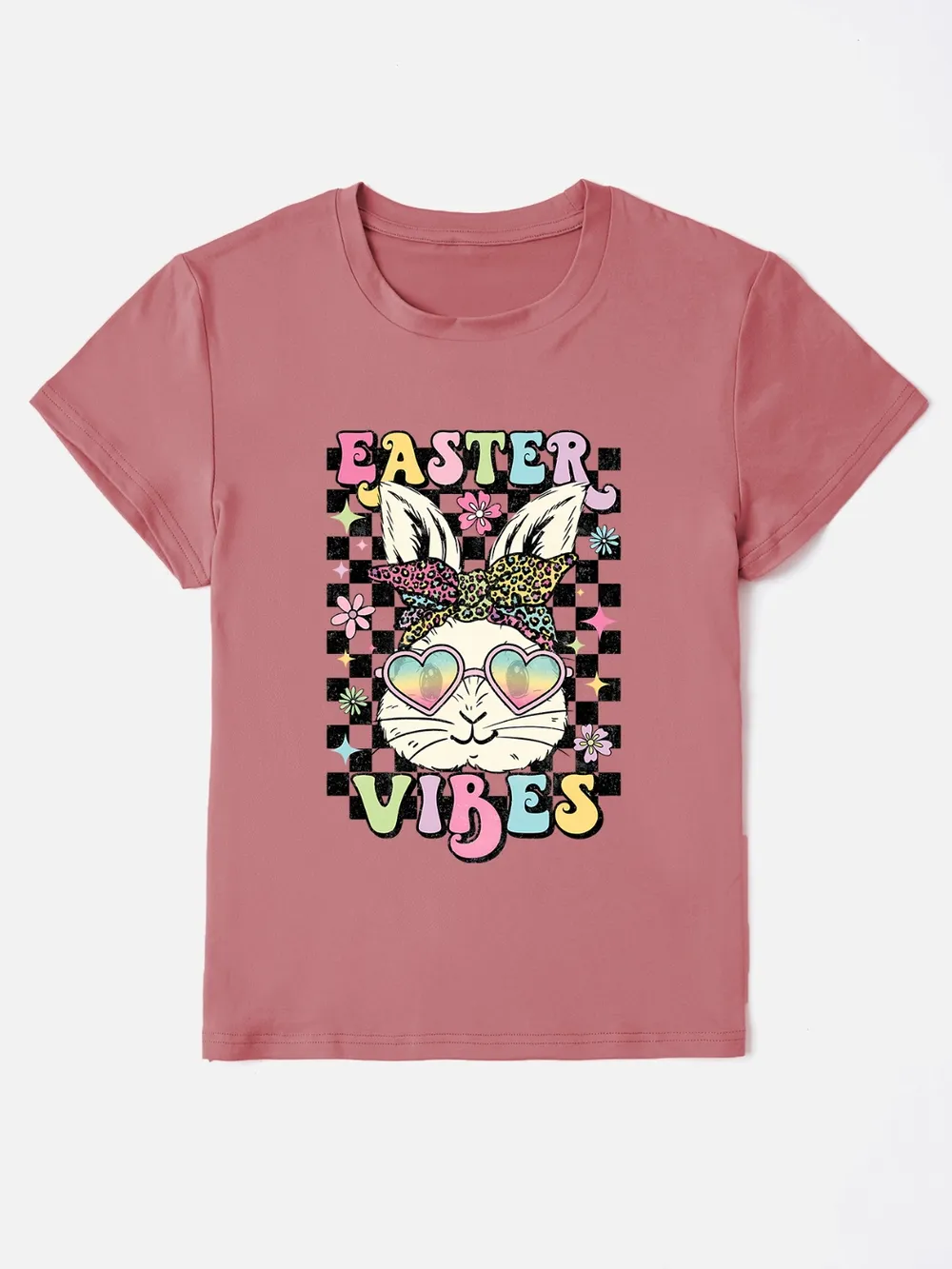 EASTER VIBES Round Neck Short Sleeve T-Shirt, image 16