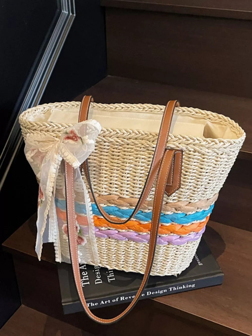 Straw Woven Shoulder Bag, image 2