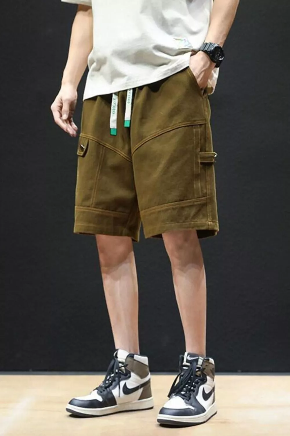 Men's Plus Size Casual Drawstring Shorts, image 5
