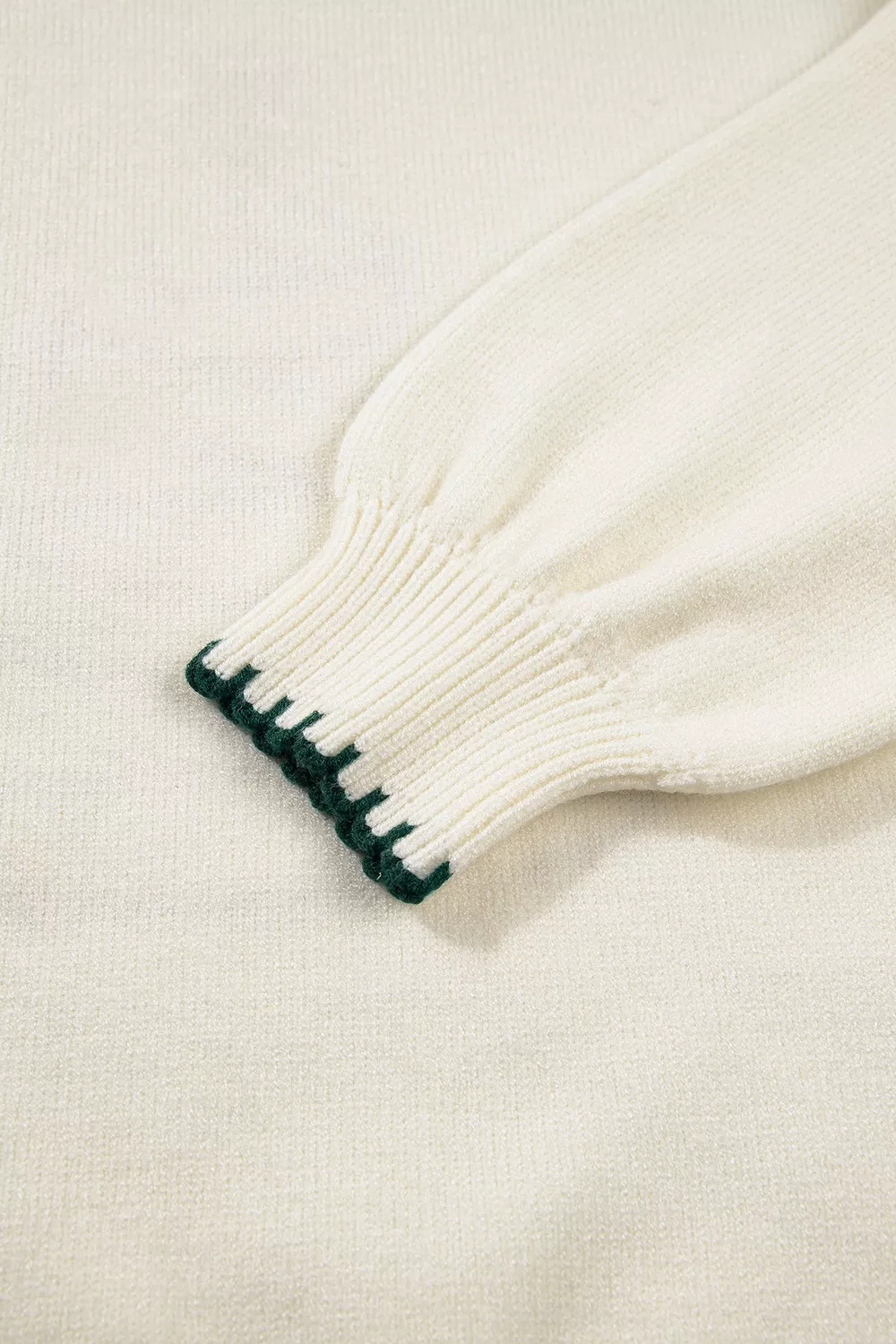 Stitched Detail Christmas Tree Holiday Casual Sweater, image 9