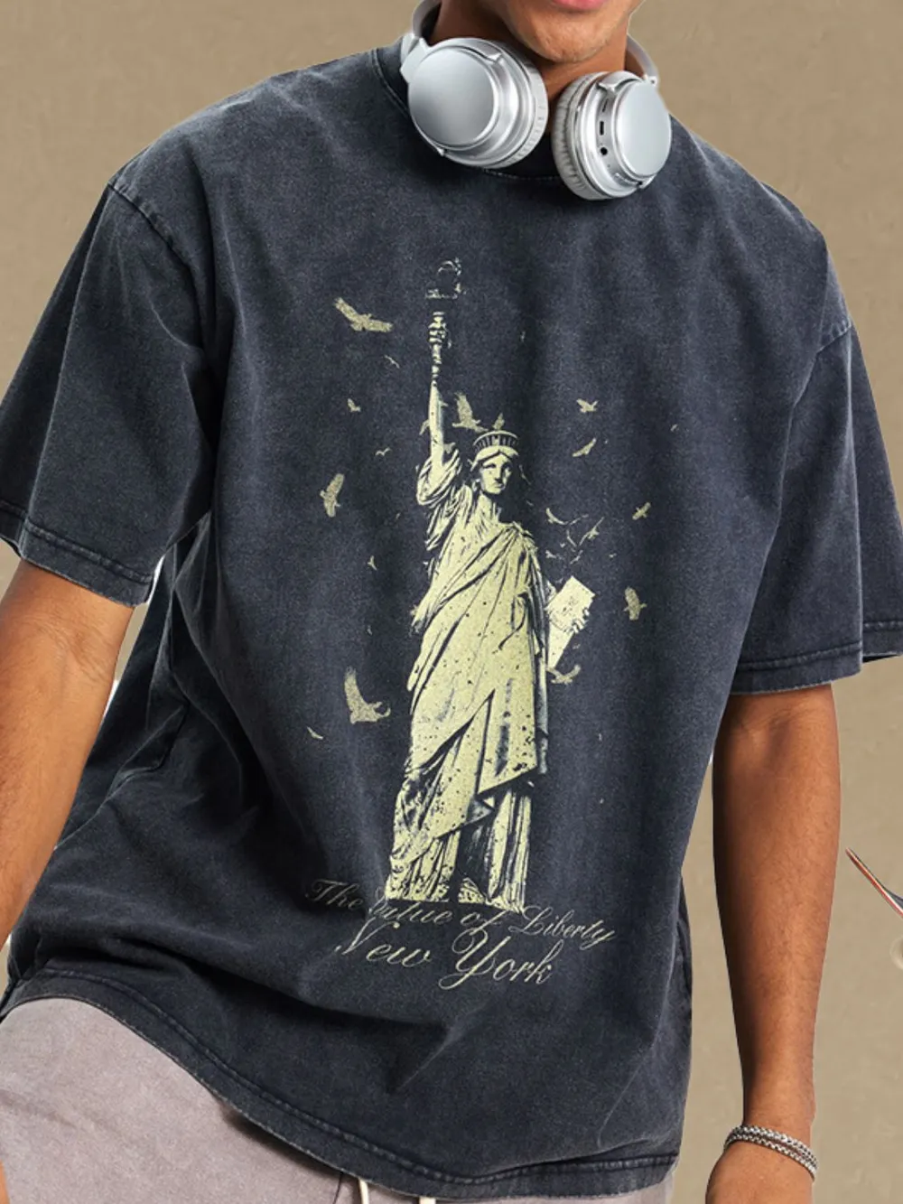 Men's Graphic Round Neck Half Sleeve T-Shirt