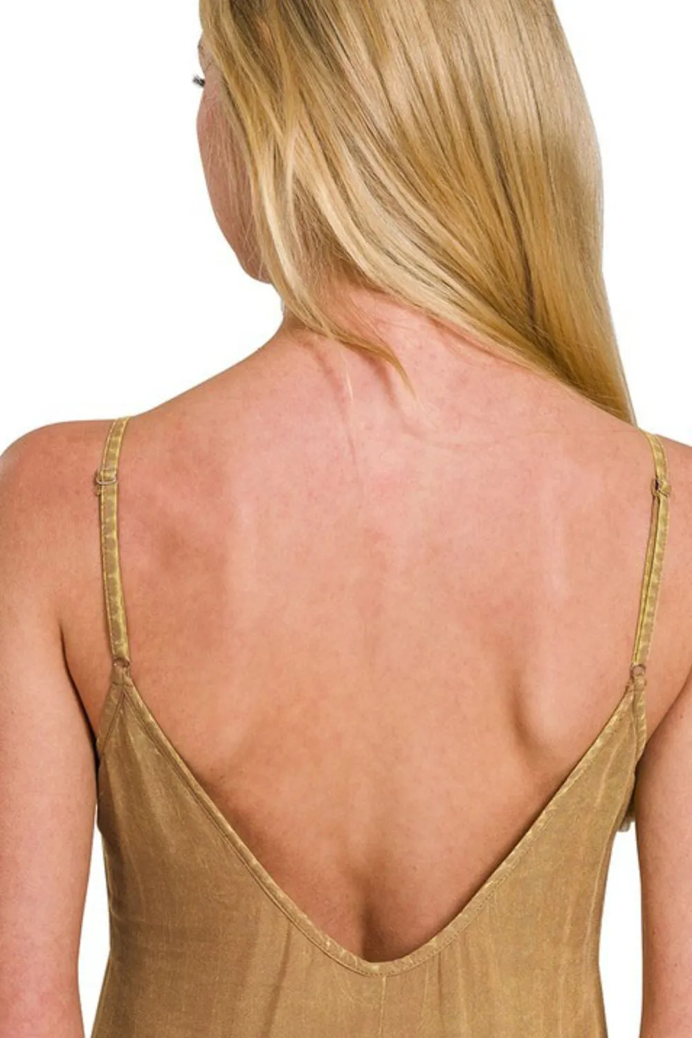 Mineral Washed Rayon Challis Cami Dress, image 4