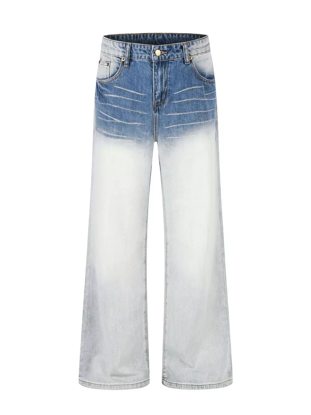 Men's Full Size Washed Wide-Leg Jeans Plus Size