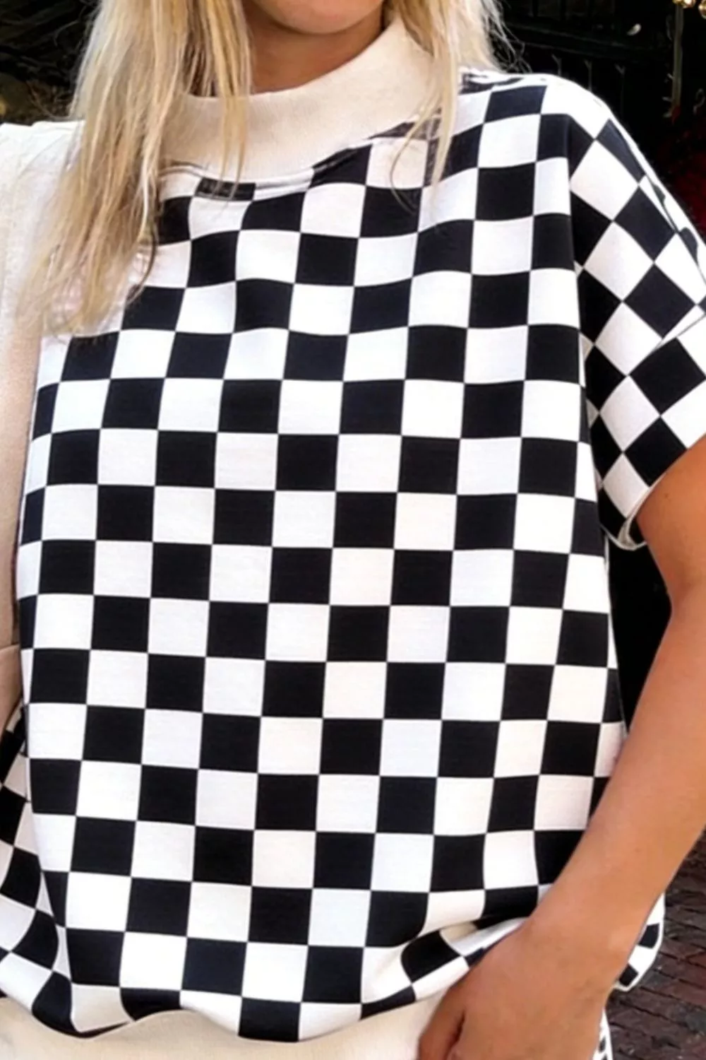 Checkerboard Short Sleeve Tee and Shorts Set, image 6