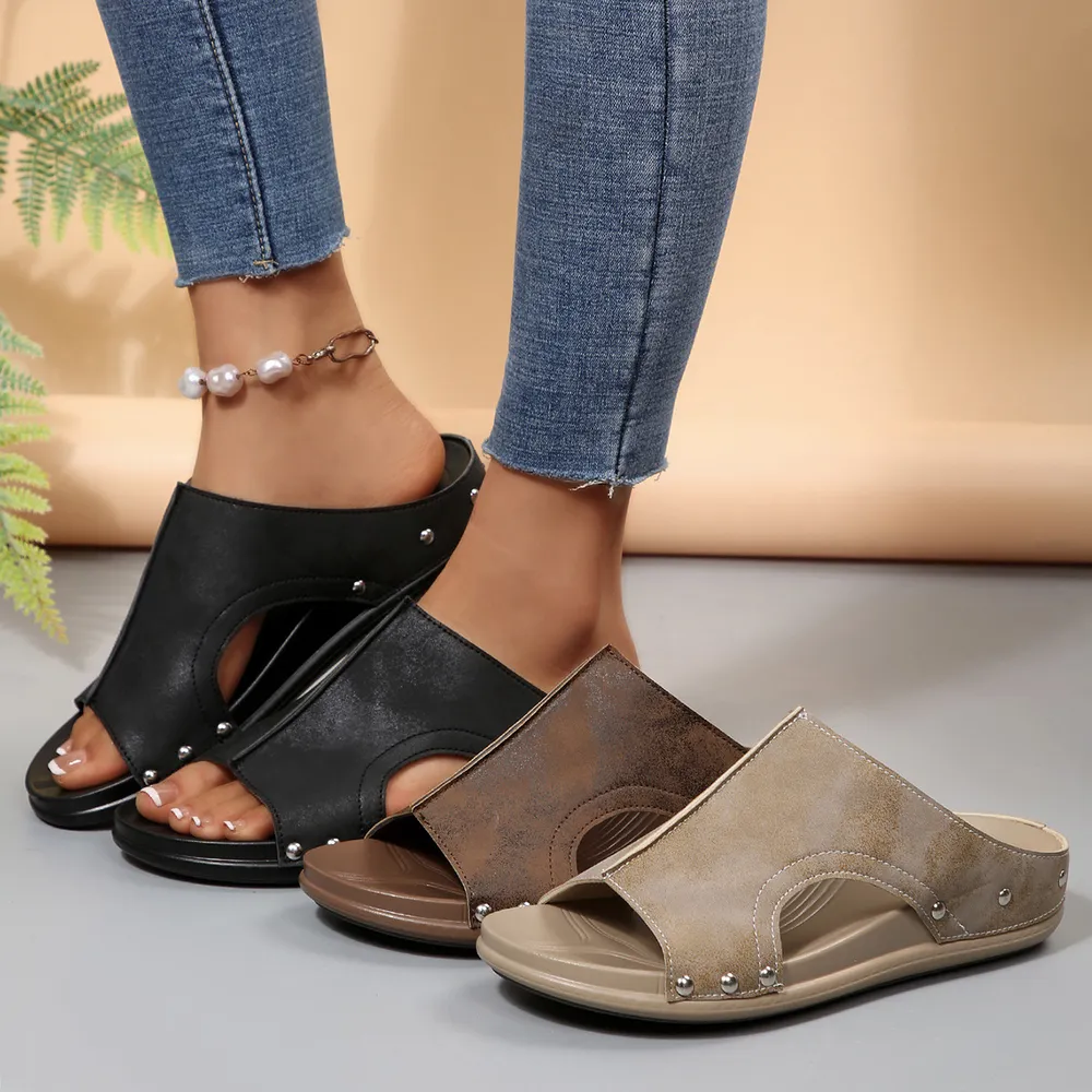 Open Toe Wedge Sandals, image 2