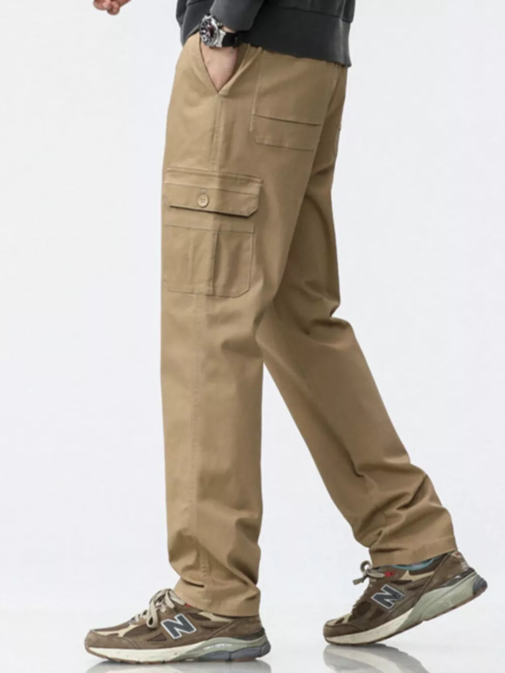 Men's Plus Size Relaxed Fit Cargo Pants, image 4