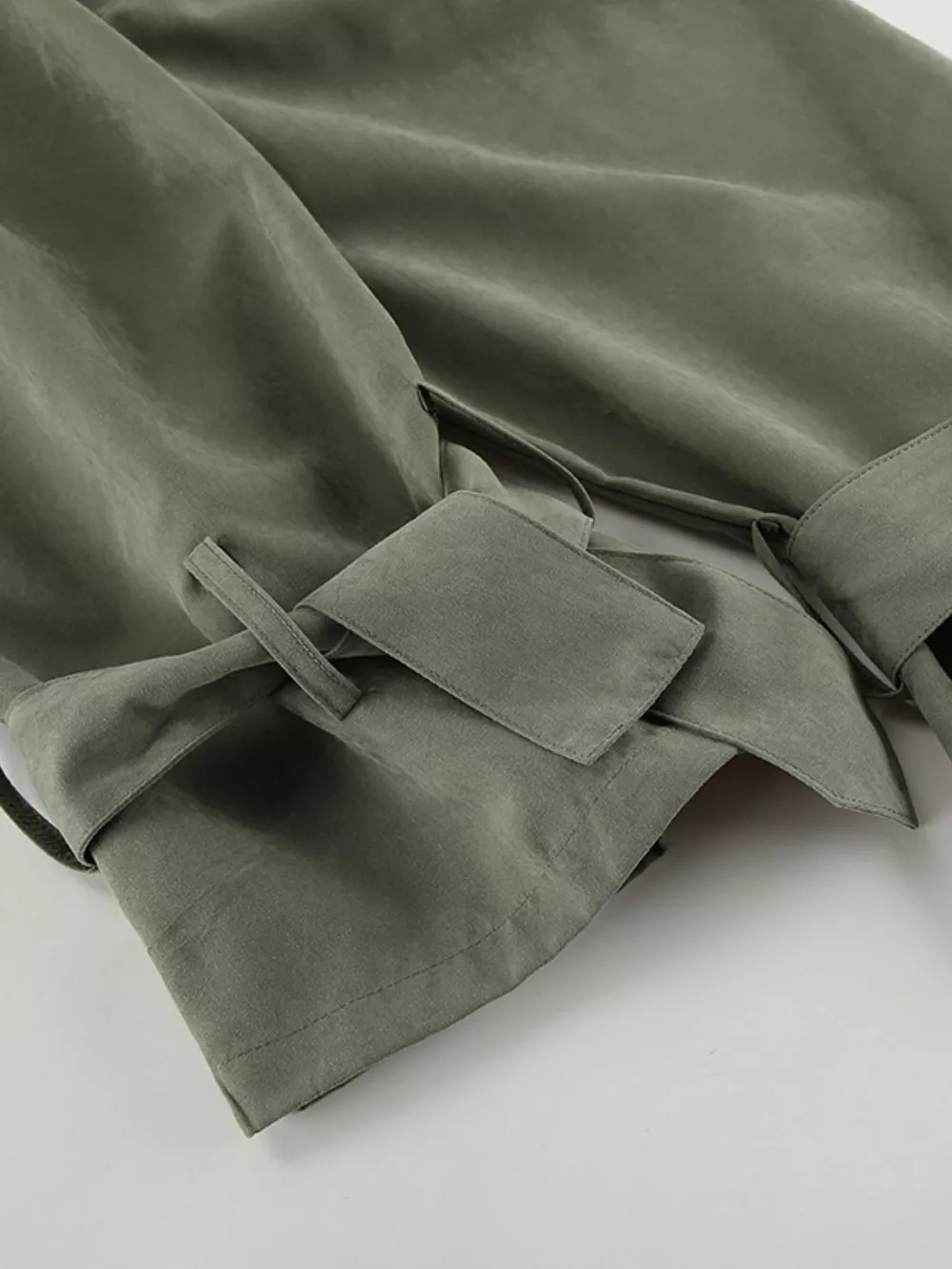 Lapel Collar Belted Cropped Trench, image 11