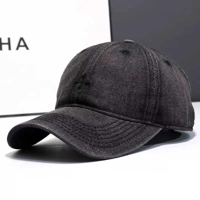 Denim Embroidered Baseball Cap, image 5
